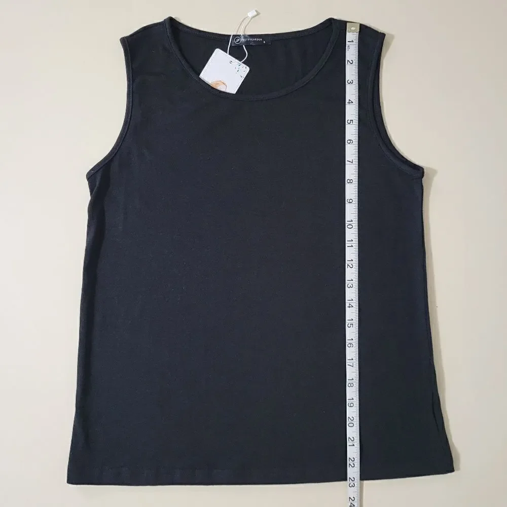 PrettyGarden Black Modern Shell Tank Top - Picture 6 of 12